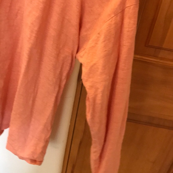 Eileen Fisher Peach Long-sleeved T-shirt - Picture 3 of 5